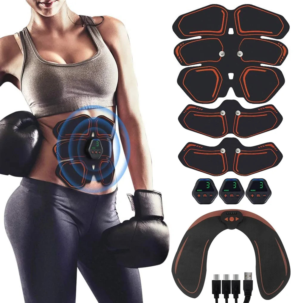 EMS Abdominal & Hip Trainer Toner: USB Fitness Gear for Home Gym